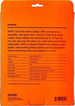 Câble d'instrument Dunlop MXR DCICB15R Coil 4,5 m Angle - Droit Câble d'instrument - 4