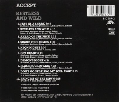 Hudobné CD Accept - Restless And Wild (Reissue) (CD) - 3