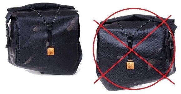 Bicycle bag Woho X-Touring Bikepacking Pannier Pair Rack Bag Cyber Camo Diamond Black 36 L (Pre-owned) - 2