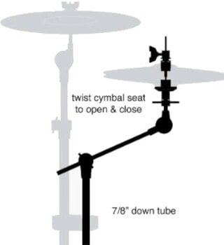 Soporte de platillos Gibraltar SC-4425XHMB X-Hat Soporte de platillos - 2