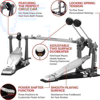 Doppelfußmaschine Pearl P-1032 Eliminator Solo Black Doppelfußmaschine - 4