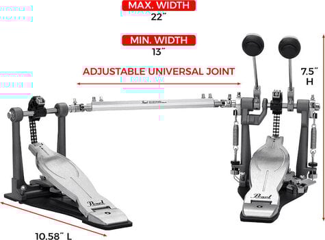 Doppelfußmaschine Pearl P-1032 Eliminator Solo Black Doppelfußmaschine - 5