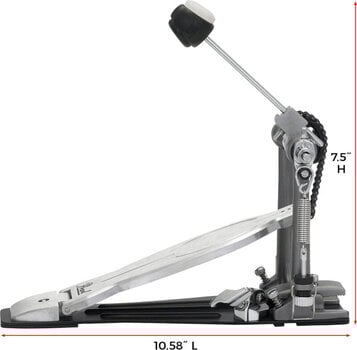 Pedal único Pearl P-1030 Eliminator Solo Black Pedal único - 11