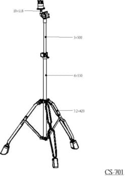 Права стойка за чинели Stable CS-701 Права стойка за чинели - 2