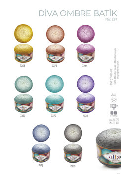 Knitting Yarn Alize Diva Ombre Batik 7377 Knitting Yarn - 2