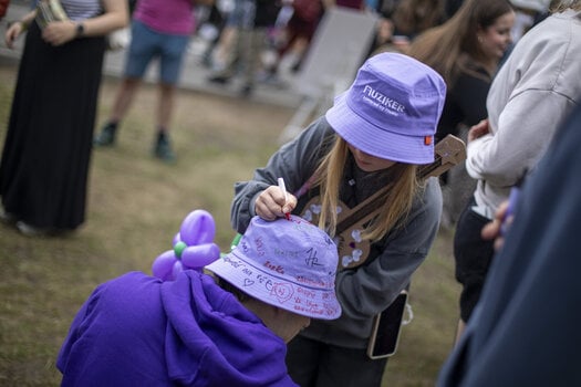 Căciulă Muziker Merch Powered By Music Pălărie Purple 2XL - 4