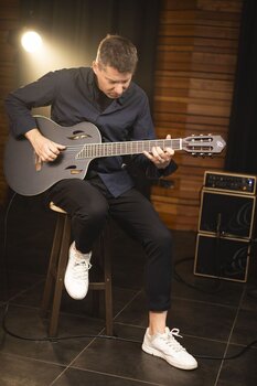 Classical Guitar with Preamp Ortega RTPSTD-SBK 4/4 Satin Black Classical Guitar with Preamp - 16