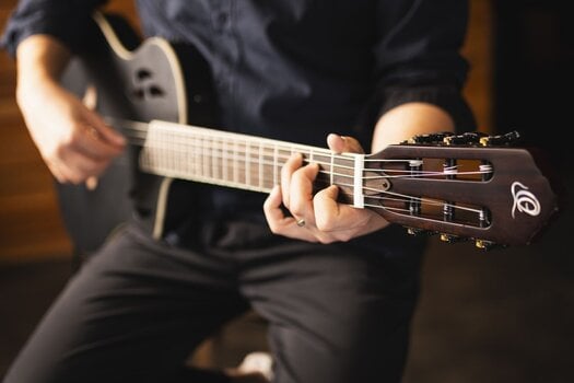 Classical Guitar with Preamp Ortega RTPSTD-SBK 4/4 Satin Black Classical Guitar with Preamp - 18