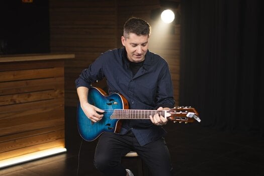 Elektro klasična gitara Ortega RTPDLX-FMA 4/4 Flamed Maple Blue Elektro klasična gitara - 16