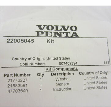Rezervni deli za motor Volvo Penta Trim/ tilt Sensor 22005045 - 3