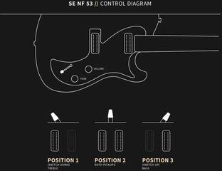 Elektromos gitár PRS SE NF 53 Pearl White Elektromos gitár - 7