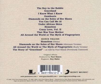 Muzički CD Paul Simon - Graceland (Anniversary Edition) (CD) - 2