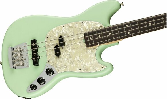 Elektrische basgitaar Fender American Performer Mustang RW Satin Surf Green - 5
