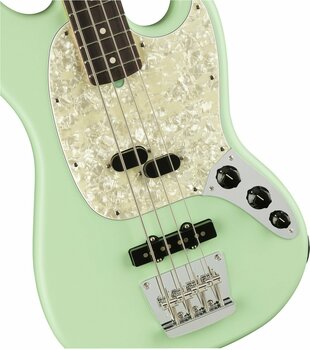 4-string Bassguitar Fender American Performer Mustang RW Satin Surf Green - 6
