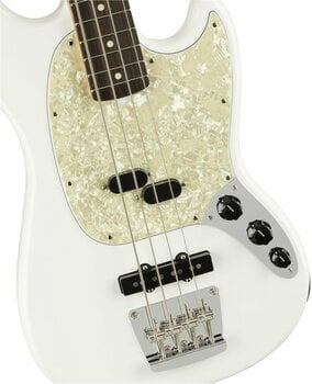 Elektrická baskytara Fender American Performer Mustang RW Arctic White - 5