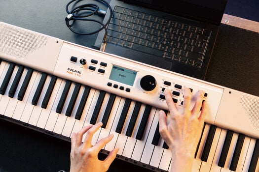 Billentésérzékeny szintetizátor Nux NEK-110 Billentésérzékeny szintetizátor White - 10