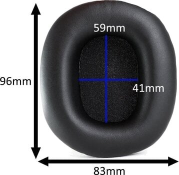 Fülpárna fejhallgató Veles-X ATH-M Fülpárna fejhallgató Black 2 db - 5