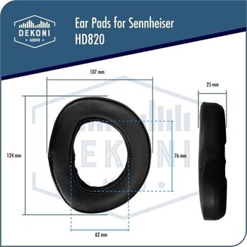 Наушниците за слушалки Dekoni Audio EPZ-HD820-SK Наушниците за слушалки Black 2 бр. - 3