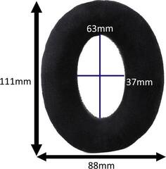 Ear Pads Veles-X HD650 HD 600 Velvet Ear Pads Black 2 pcs - 4