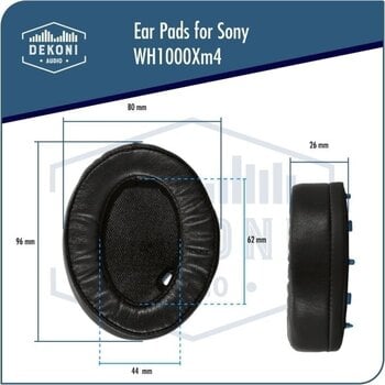 Oorkussens voor hoofdtelefoon Dekoni Audio EPZ-XM4-CHL-D Oorkussens voor hoofdtelefoon Black 2 st. (Alleen uitgepakt) - 5