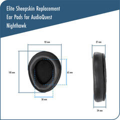 Oorkussens voor hoofdtelefoon Dekoni Audio EPZ-NIGHTHWK-SK Oorkussens voor hoofdtelefoon Black 2 st. - 5