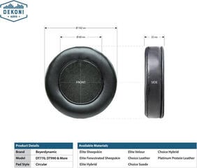 Náušníky Dekoni Audio EPZ-DT78990-GEL Náušníky Black 2 ks - 4