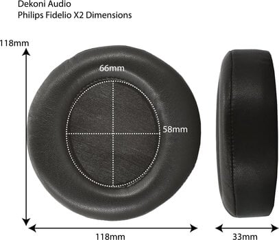 Kõrvaklappide padjad Dekoni Audio EPZ-FIDX2-CHS Kõrvaklappide padjad Black 2 tk - 4