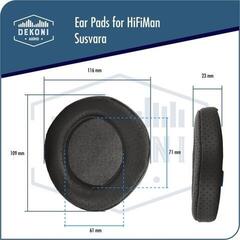 Jastučići za uši za slušalice Dekoni Audio EPZ-SUSVARA-FNSK Jastučići za uši za slušalice Black 2 kom - 3
