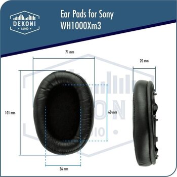 Ear Pads Dekoni Audio EPZ-WH1000Xm3-CHL Ear Pads Black 2 pcs - 5