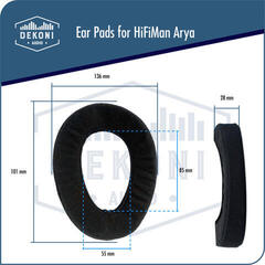 Ear Pads Dekoni Audio EPZ-ARYA-ELVL Ear Pads Black 2 pcs - 5
