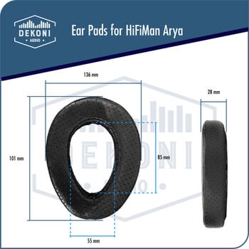 Oorkussens voor hoofdtelefoon Dekoni Audio EPZ-ARYA-FNSK Oorkussens voor hoofdtelefoon Black 2 st. (Alleen uitgepakt) - 5