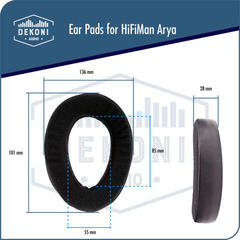 Ear Pads Dekoni Audio EPZ-ARYA-HYB Ear Pads Black 2 pcs - 4