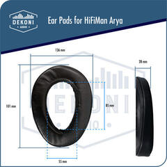 Ear Pads Dekoni Audio EPZ-ARYA-SK Ear Pads Black 2 pcs - 4