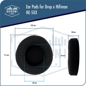 Nauszniki dla słuchawek Dekoni Audio EPZ-HE5XX-ELVL Nauszniki dla słuchawek Black 2 szt. - 6
