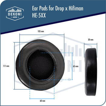 Nauszniki dla słuchawek Dekoni Audio EPZ-HE5XX-SK Nauszniki dla słuchawek Black 2 szt. - 6
