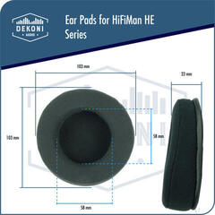 Наушниците за слушалки Dekoni Audio EPZ-HIFIMAN-ELVL Наушниците за слушалки Black 2 бр. - 6
