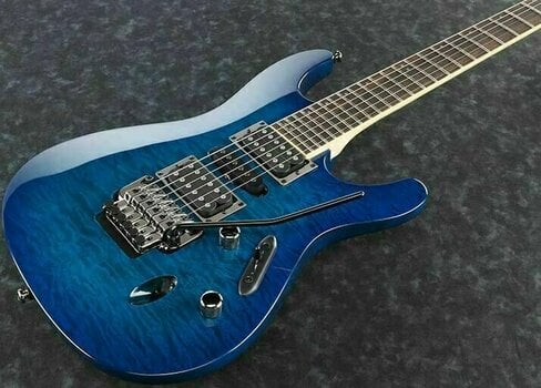 Elektromos gitár Ibanez S670QM Sapphire Blue Burst - 3