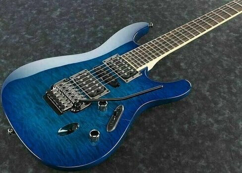 Electric guitar Ibanez S670QM Sapphire Blue Burst - 3