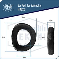 Наушниците за слушалки Dekoni Audio EPZ-HD820-FNSK Наушниците за слушалки Black 2 бр. - 4