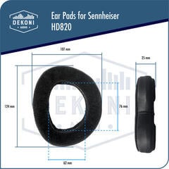 Наушниците за слушалки Dekoni Audio EPZ-HD820-HYB Наушниците за слушалки Black 2 бр. - 4