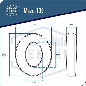 Nauszniki dla słuchawek Dekoni Audio EPZ-M109-FNSK Nauszniki dla słuchawek Black 2 szt. - 10