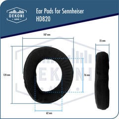 Paraorecchie per le cuffie Dekoni Audio EPZ-HD820-ELVL Paraorecchie per le cuffie Black 2 pz - 4