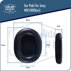 Øreputer Dekoni Audio Choice Leather Earpads for Sony WH1000Xm5 - 5
