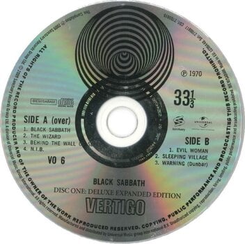 Glazbene CD Black Sabbath - Black Sabbath (Deluxe Edition) (Reissue) (Remastered) (Digipak) (2 CD) - 2