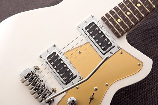 E-Gitarre Reverend Guitars Jetstream RB W Transparent White E-Gitarre - 4