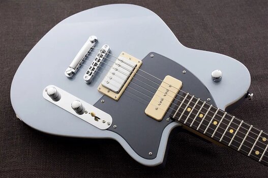 Electric guitar Reverend Guitars Double Agent OG Metallic Silver Freeze Electric guitar - 3