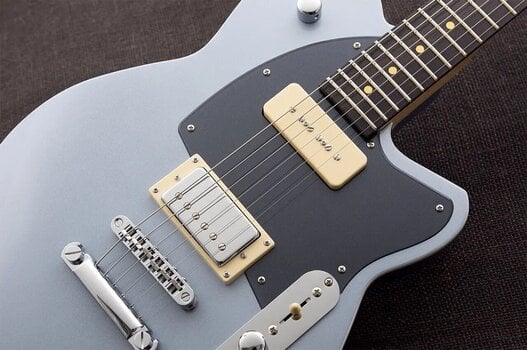 Electric guitar Reverend Guitars Double Agent OG Metallic Silver Freeze Electric guitar - 4