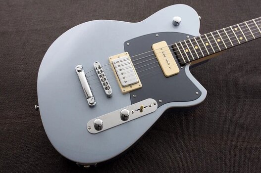 Electric guitar Reverend Guitars Double Agent OG Metallic Silver Freeze Electric guitar - 5