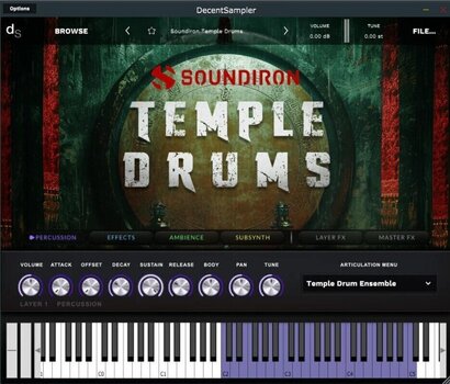 Audio biblioteka za sampler Soundiron Temple Drums (Digitalni proizvod) - 2