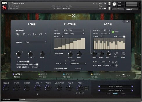 Audio biblioteka za sampler Soundiron Temple Drums (Digitalni proizvod) - 3